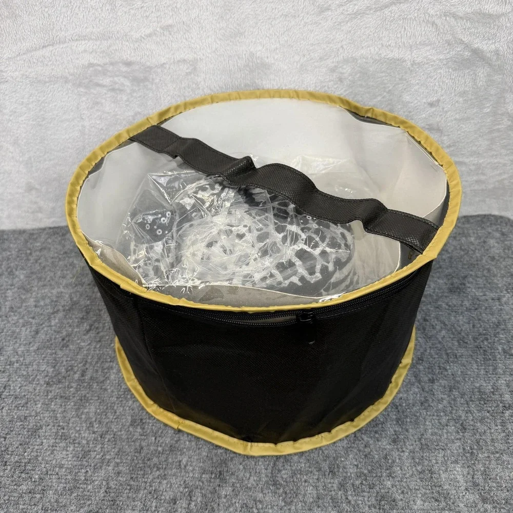 NIGHT STUDIO Hat Cloche Womens Church Kentucky Derby Black Animal‎ Print Sequin